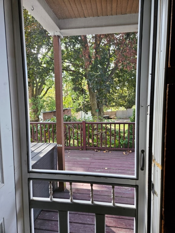 doorway with a wealth of natural light