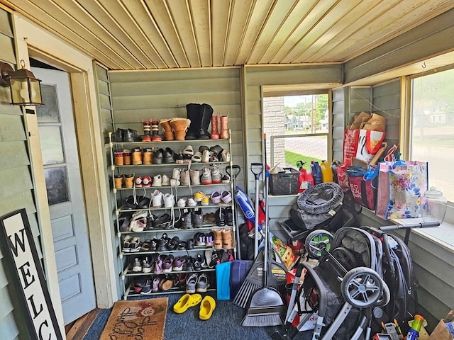 view of storage room