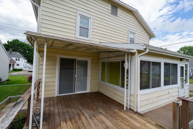 view of wooden deck