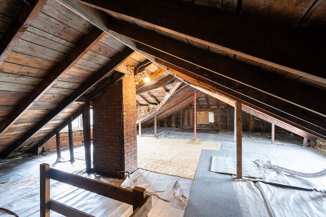 view of attic