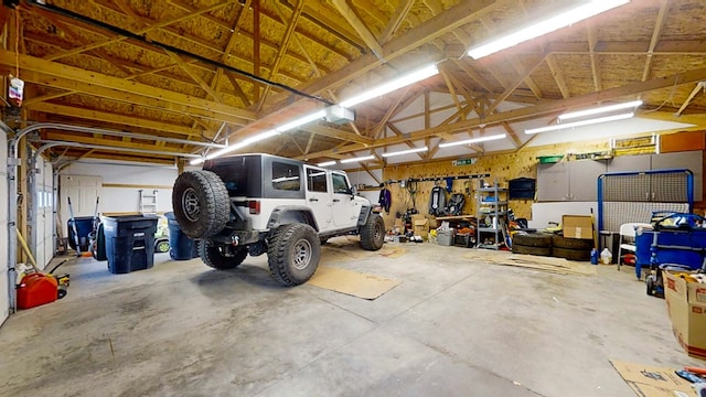 garage featuring a garage door opener