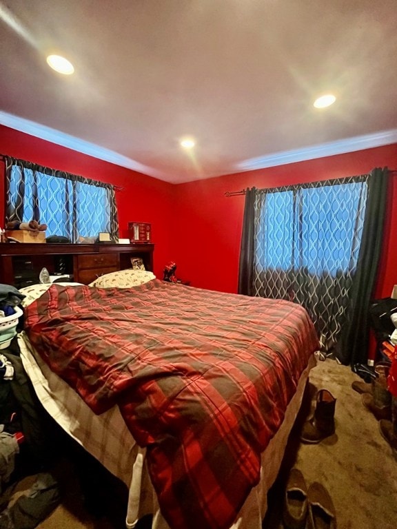 view of carpeted bedroom