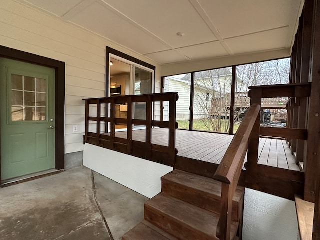 view of sunroom