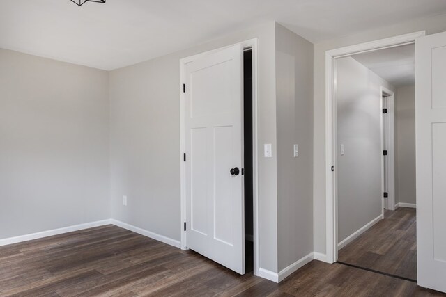 interior space featuring dark wood-type flooring