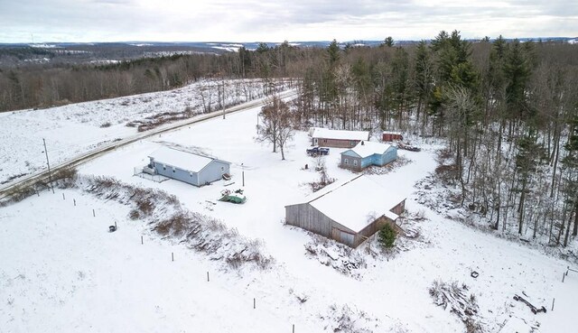 view of snowy aerial view