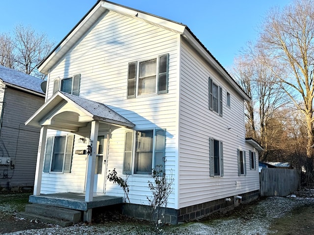 view of rear view of property