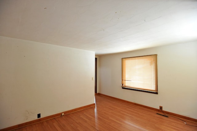 empty room featuring light wood-type flooring