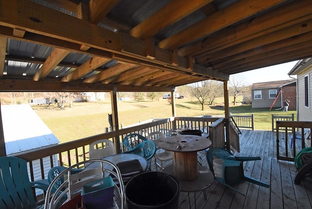 view of wooden deck