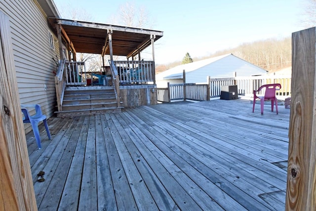 view of wooden terrace