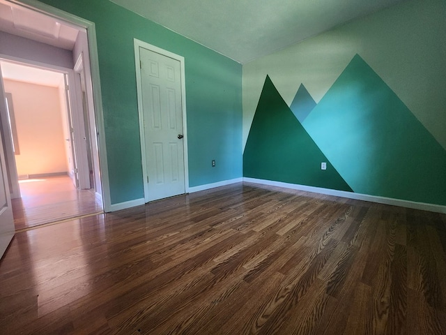 interior space featuring dark hardwood / wood-style flooring