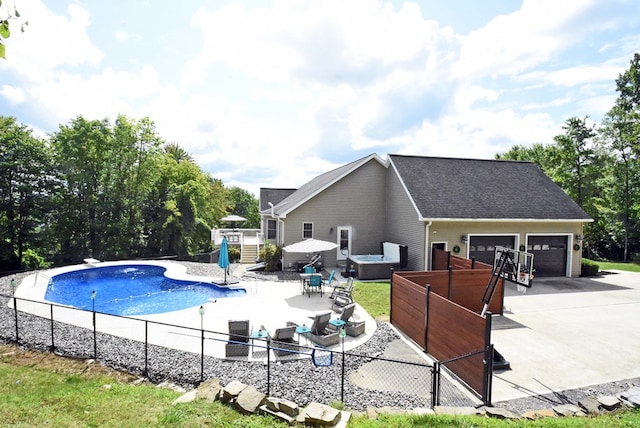 view of pool featuring a patio area