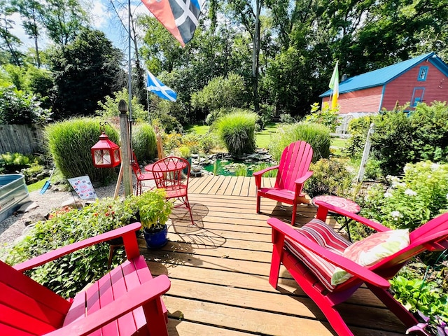 view of wooden deck