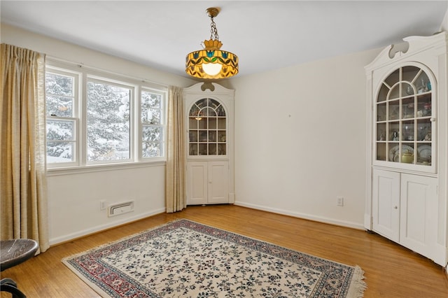 dining room with light wood-type flooring