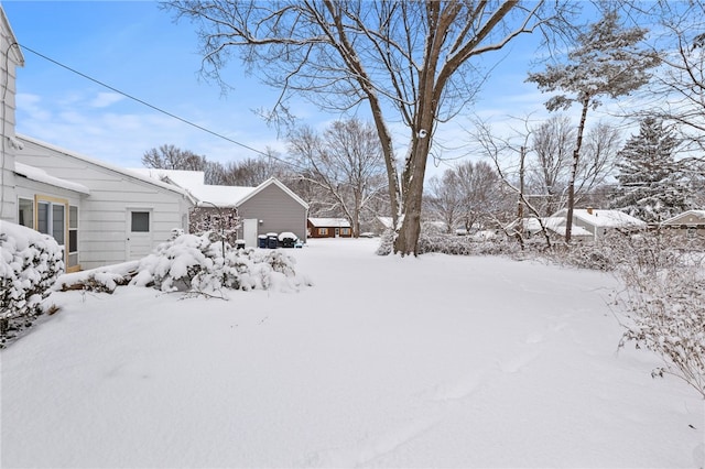 view of snowy yard