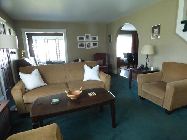 view of carpeted living room