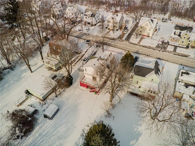 view of snowy aerial view