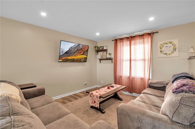 view of carpeted living room