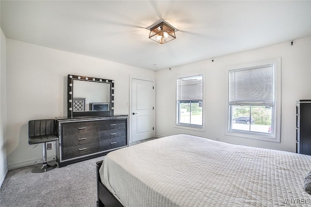 view of carpeted bedroom