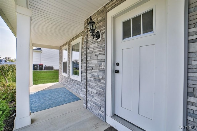 entrance to property with central AC