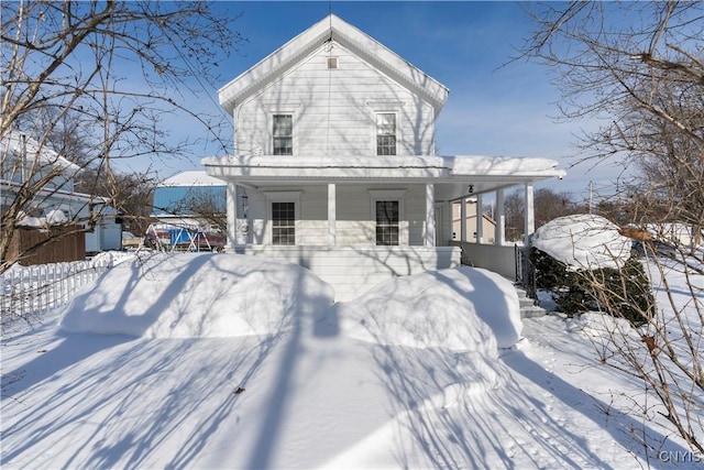 view of front of house with a porch