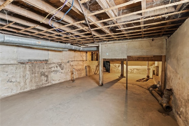 view of basement