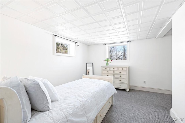 bedroom with carpet floors