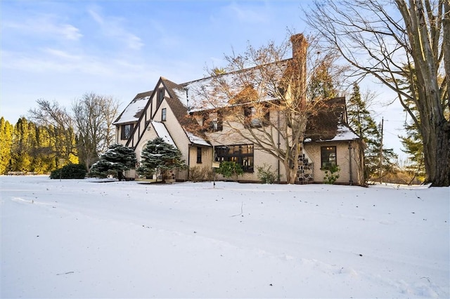 view of tudor-style house