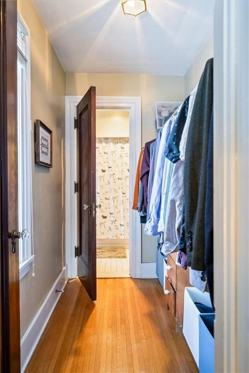 mudroom featuring hardwood / wood-style flooring