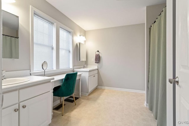 bathroom with vanity