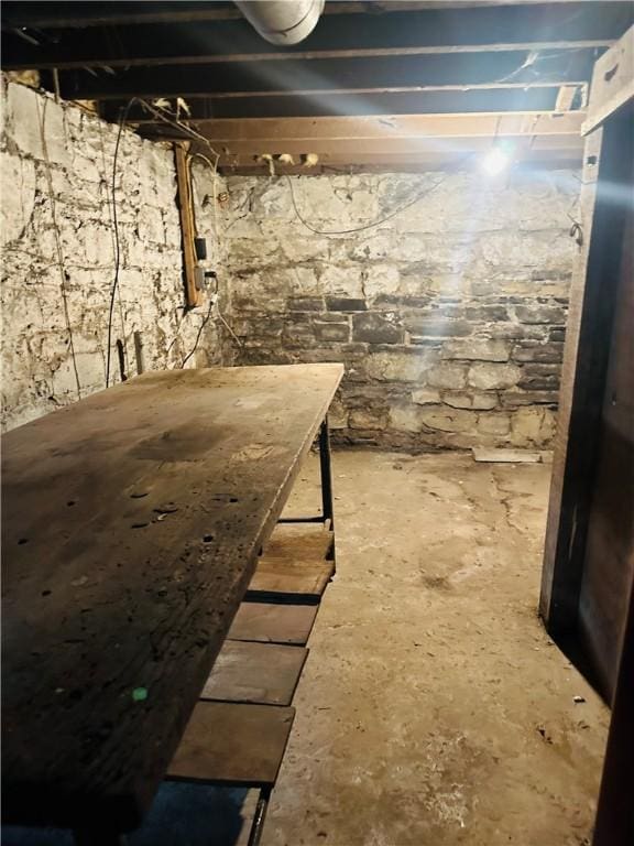 view of basement