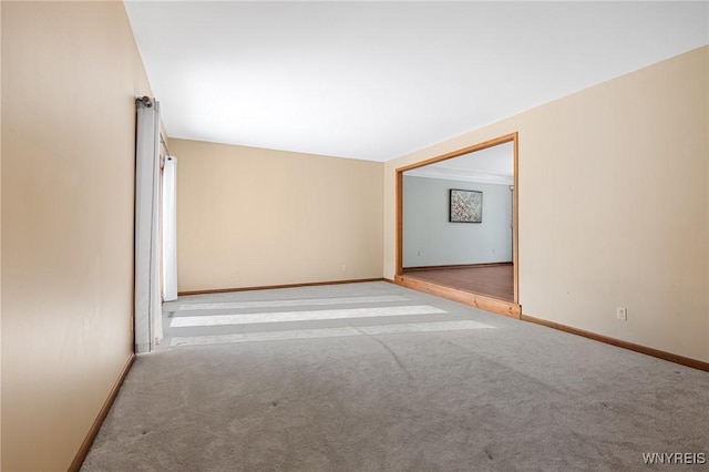 empty room featuring light colored carpet