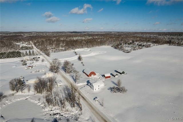 view of snowy aerial view