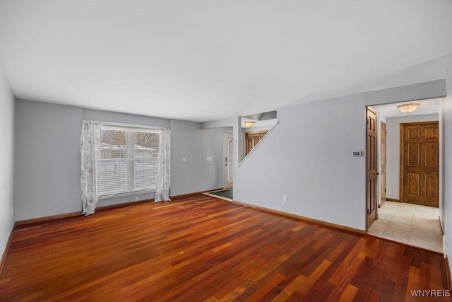 empty room featuring light hardwood / wood-style floors