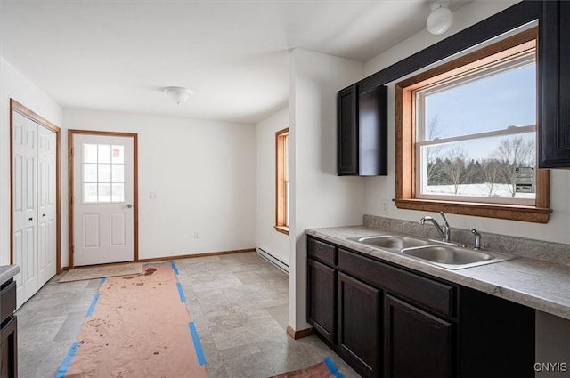 kitchen with a healthy amount of sunlight and sink