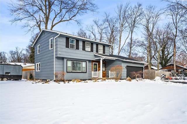 view of front of house featuring a garage