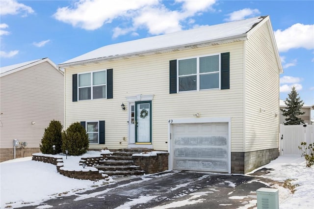 split foyer home with a garage