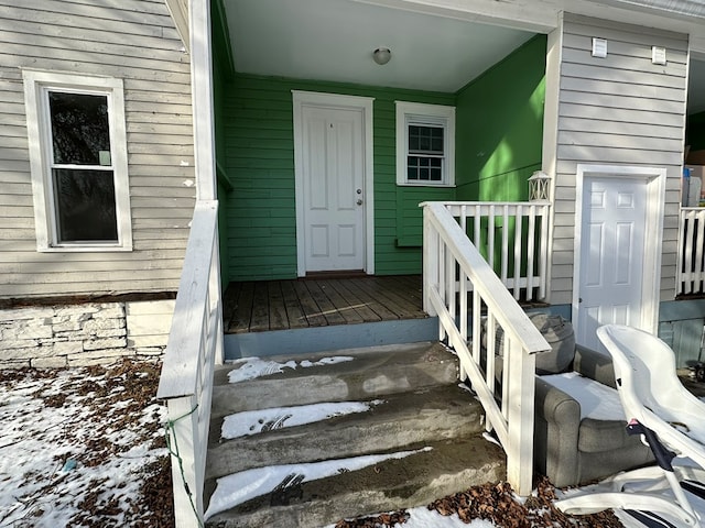 view of doorway to property