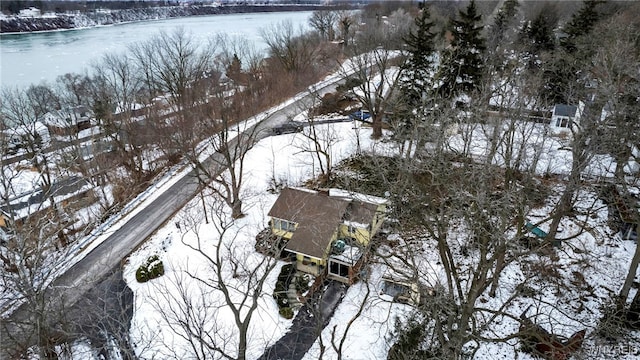 view of snowy aerial view