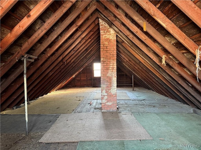 view of attic