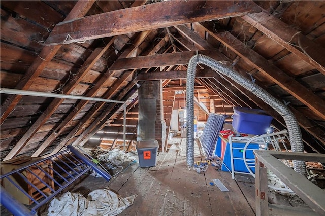 view of attic