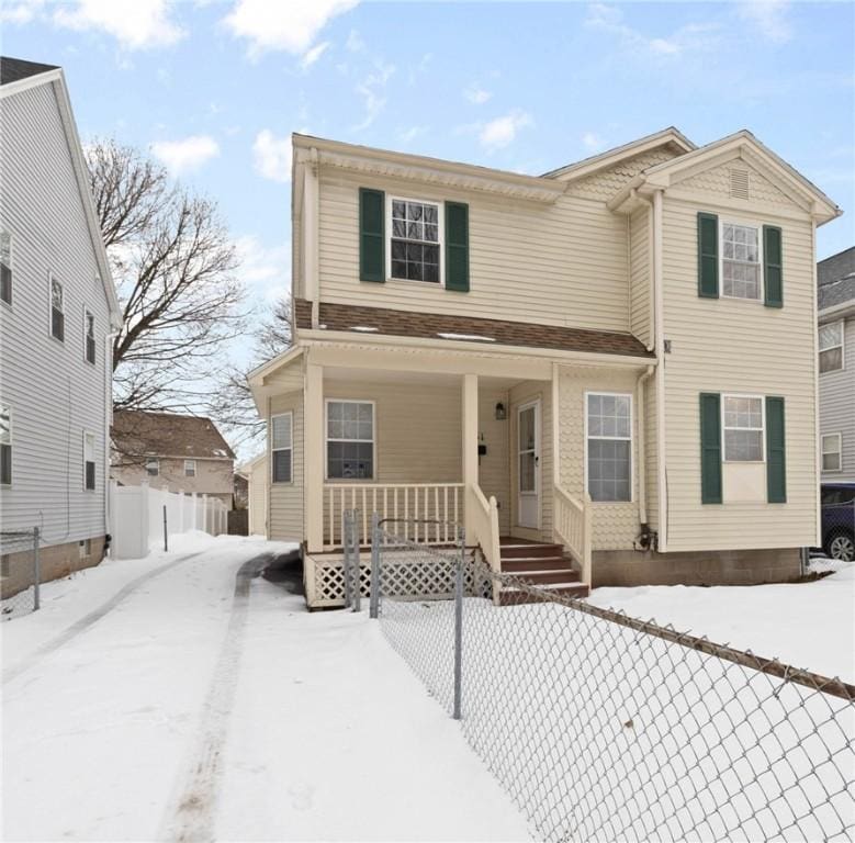 view of front of home featuring a porch