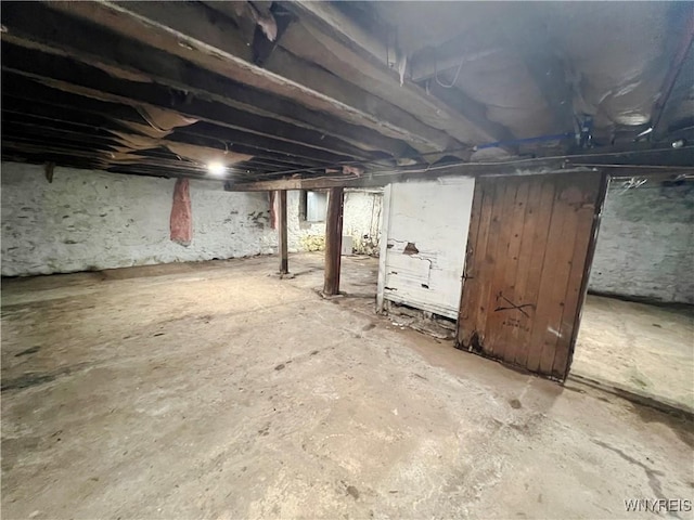 view of basement