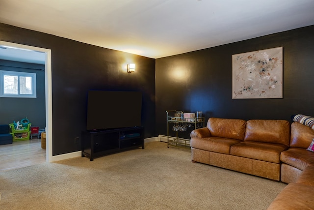 view of carpeted living room