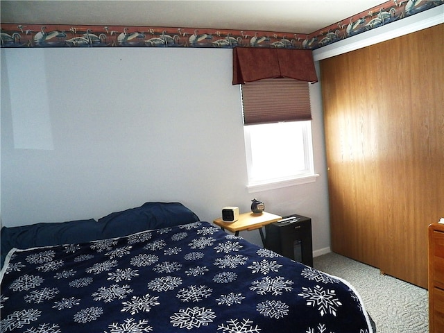 view of carpeted bedroom