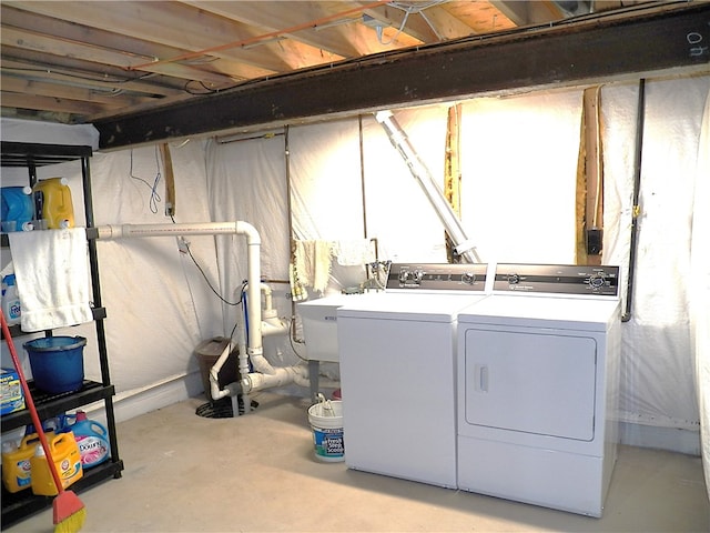 laundry area with separate washer and dryer