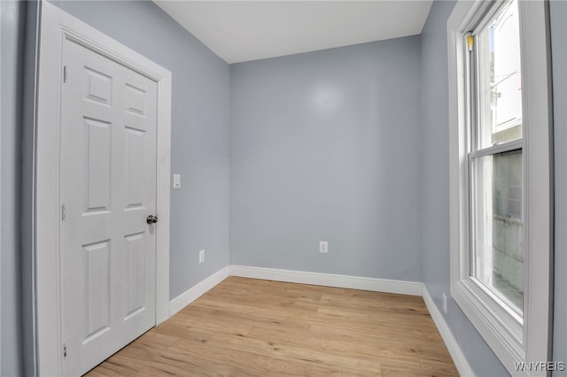 empty room featuring light hardwood / wood-style floors