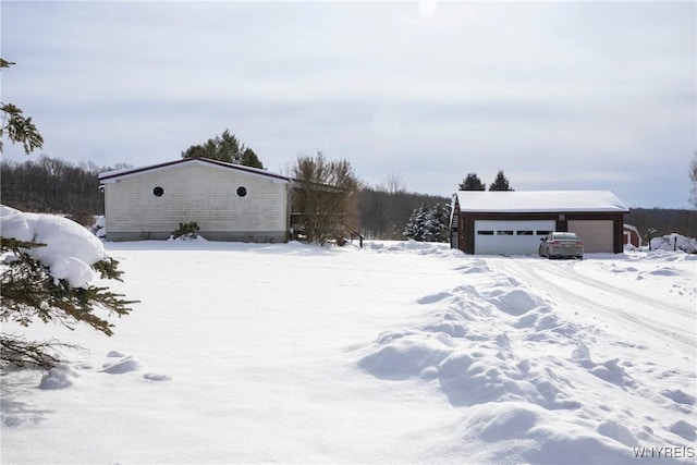 view of snowy yard