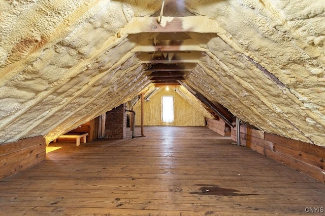 view of attic