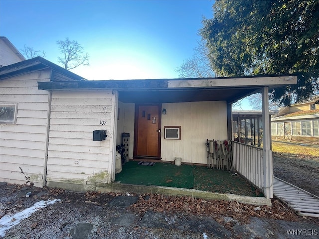 view of doorway to property