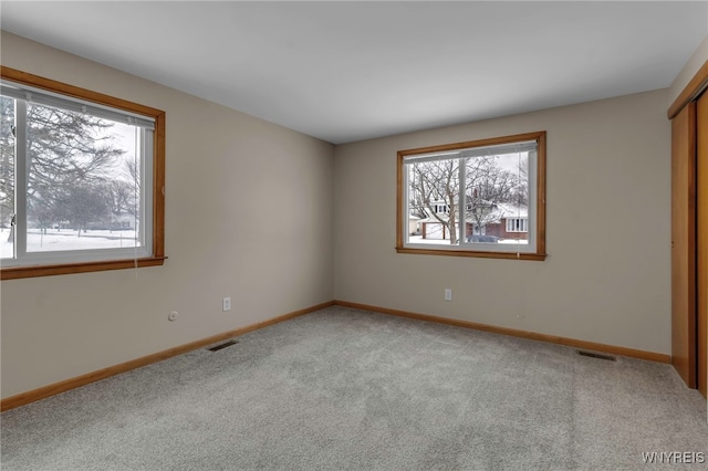 view of carpeted empty room